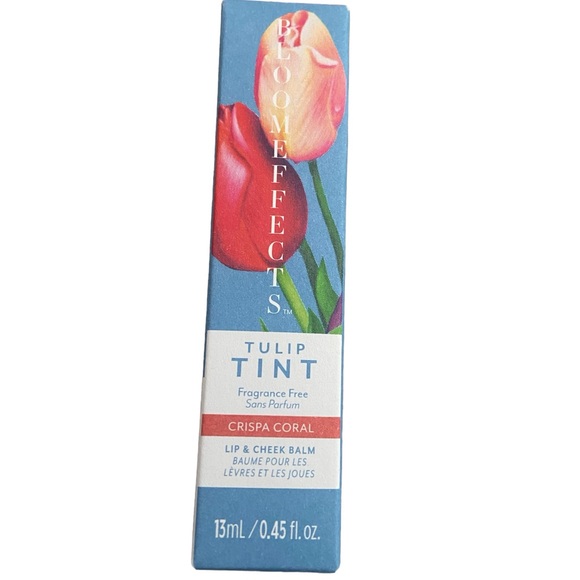 NIB BLOOM EFFECTS TULIP LIP AND CHEEK BALM IN CRISPA CORAL - Picture 1 of 7